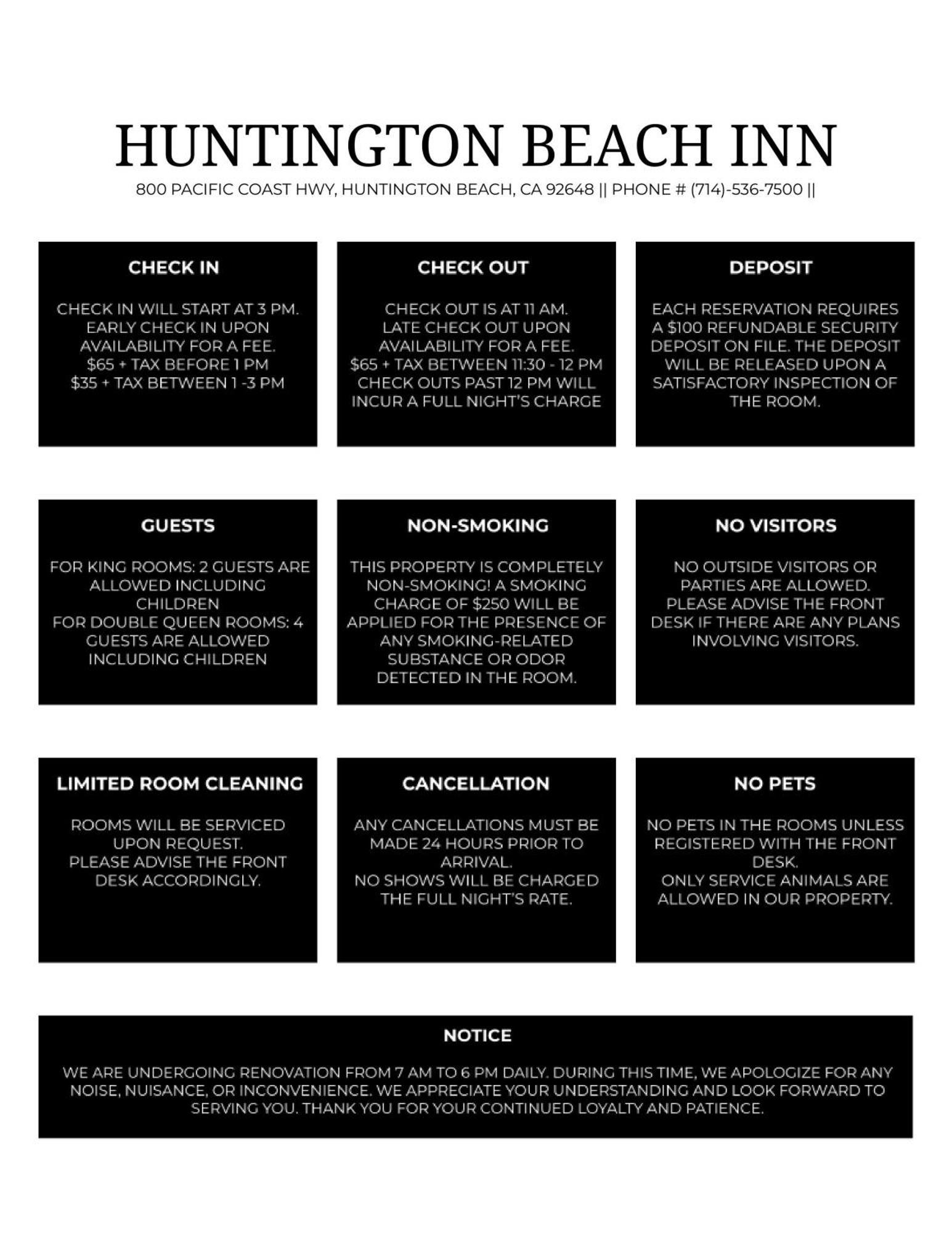Huntington Beach Inn Dış mekan fotoğraf